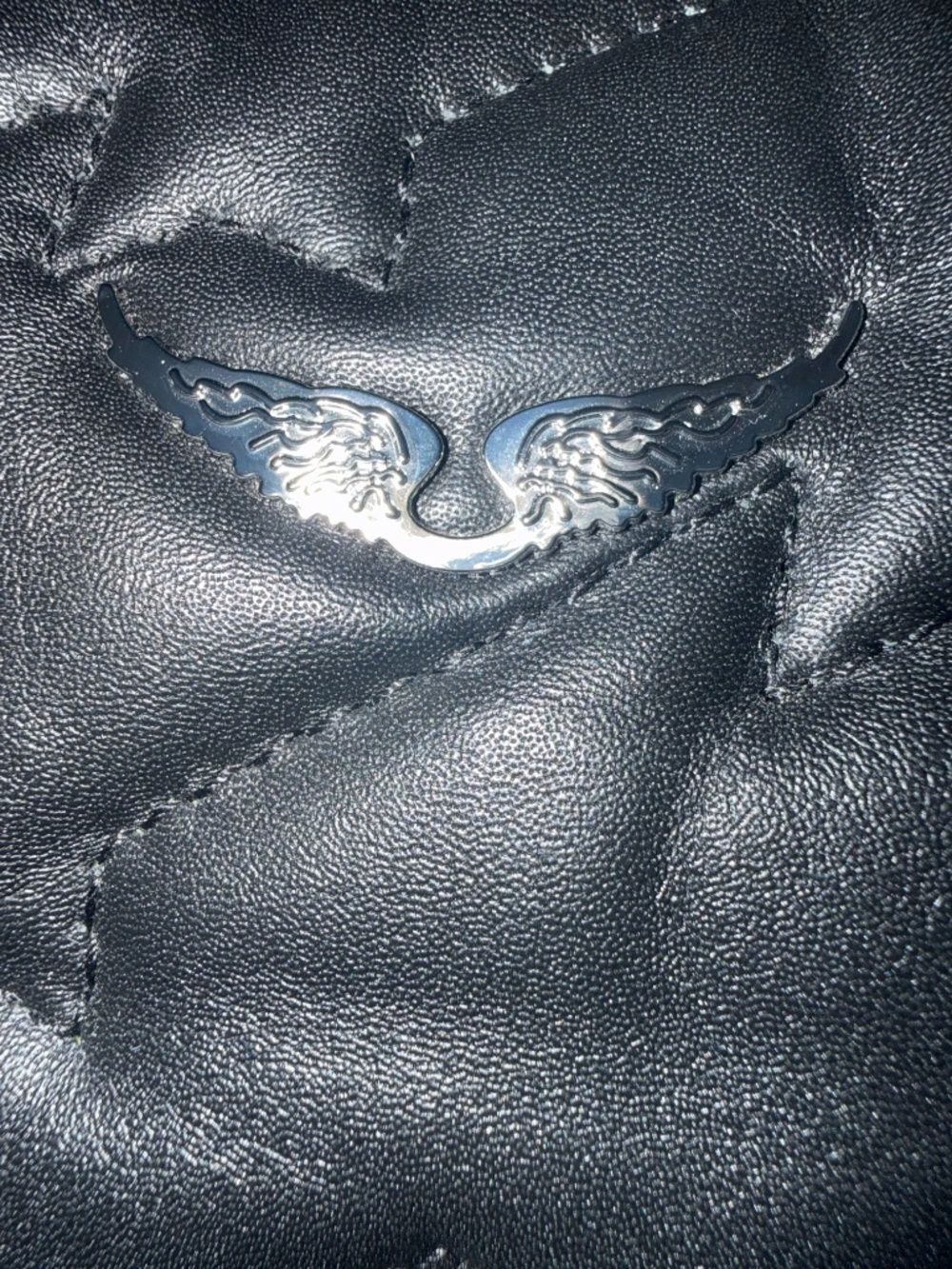 Zadig & Voltaire Wings Quilted Leather Top Handle/Crossbody Bag - Picture 5 of 7